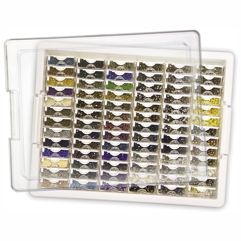 Bead Storage Organizer Tray - 82 Piece Craft Supply Storage Solution