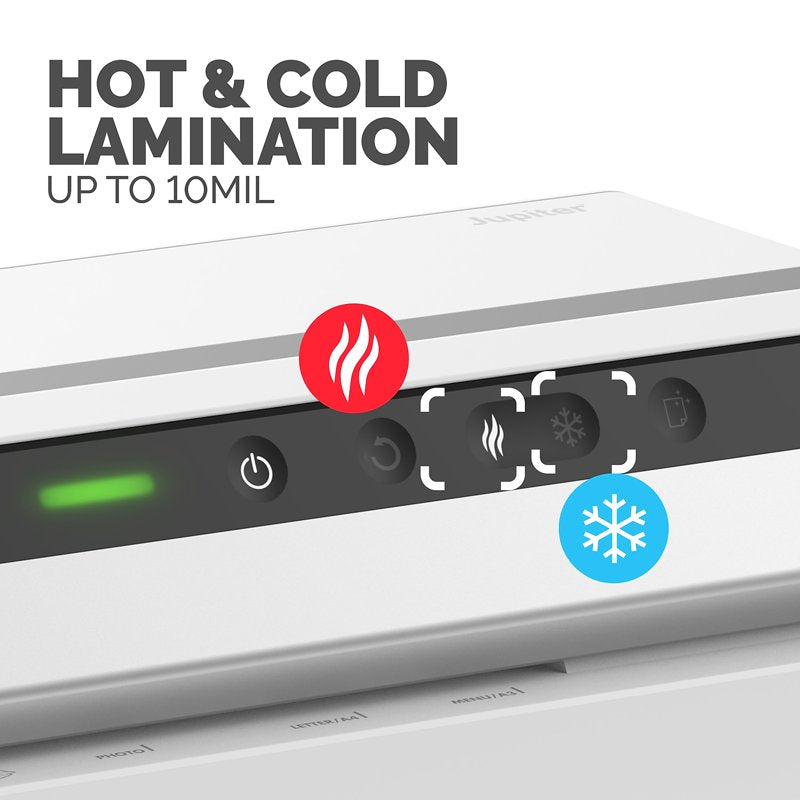 Laminator with Pouch Starter Kit - Fast Hot & Cold Laminating, Jam-Proof