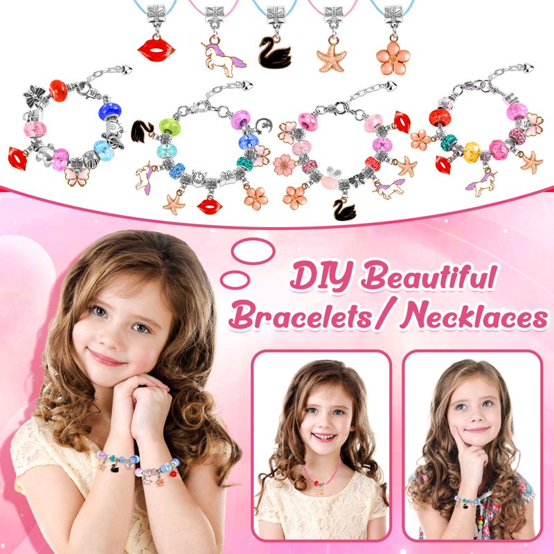 Girls Jewelry Making Kit with Beads & Accessories - 123 Pieces