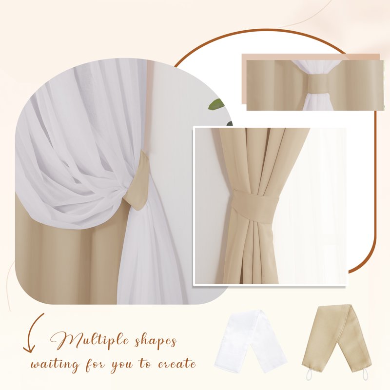 Blackout Double Layer Curtains with Grommet Top - Thermal Insulated Room Darkening Drapes for Kids Room