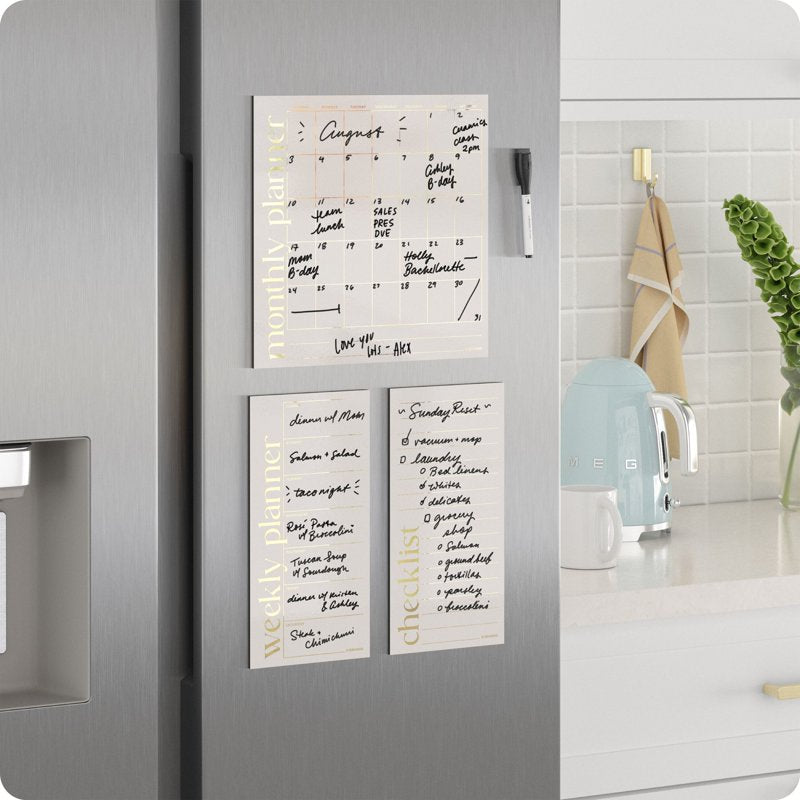Magnetic Dry Erase Calendar Set for Office & Home Organization