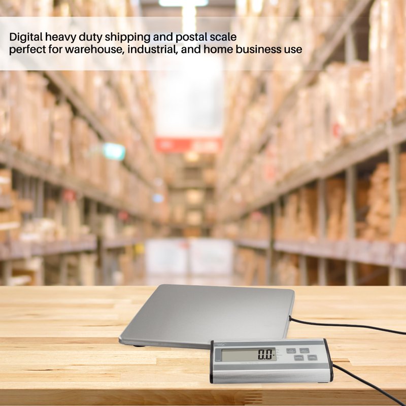 Heavy Duty Digital Shipping Scale 440 lbs Capacity with Stainless Steel Platform