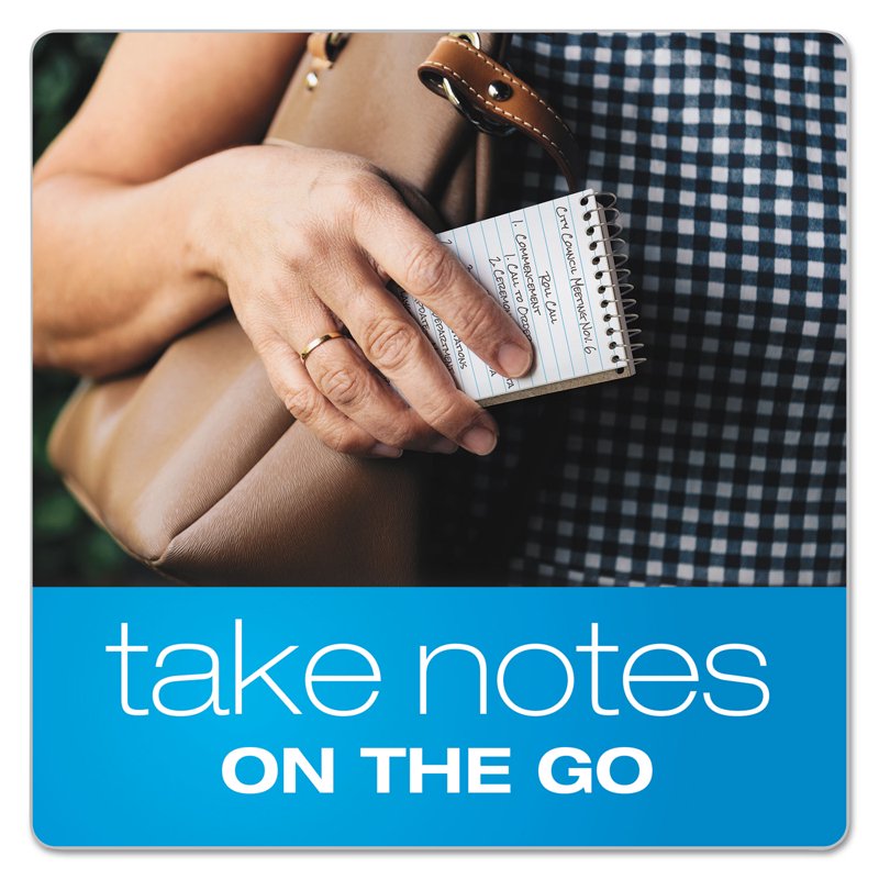 Memo Book 5 x 3 Inches Narrow Rule Spiral Bound White Paper