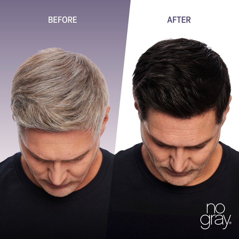 Permanent Hair Color Shampoo Dark Brown - Gray Coverage & Hair Care
