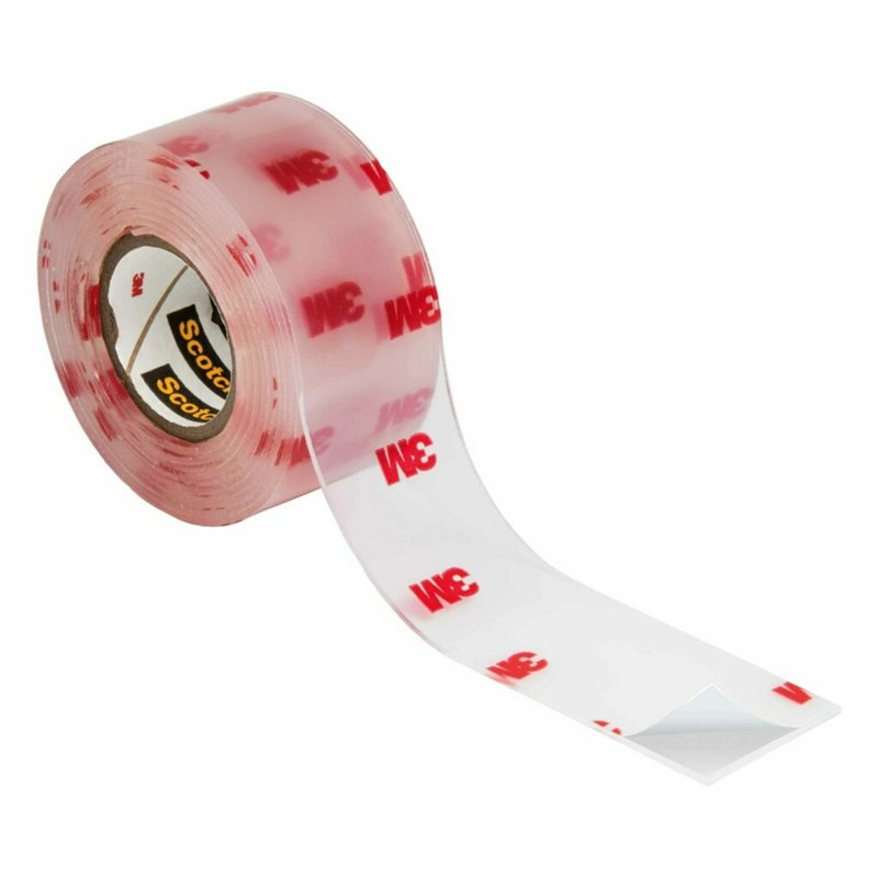Double-Sided Mounting Tape Roll - Clear Heavy Duty Adhesive, 1 in x 60 in