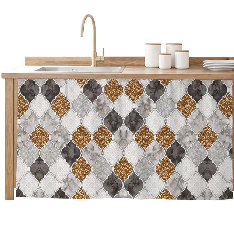 Under-Sink Waterproof Cabinet Curtain Dust-Proof Kitchen Dust Cover - 32x55 Inches