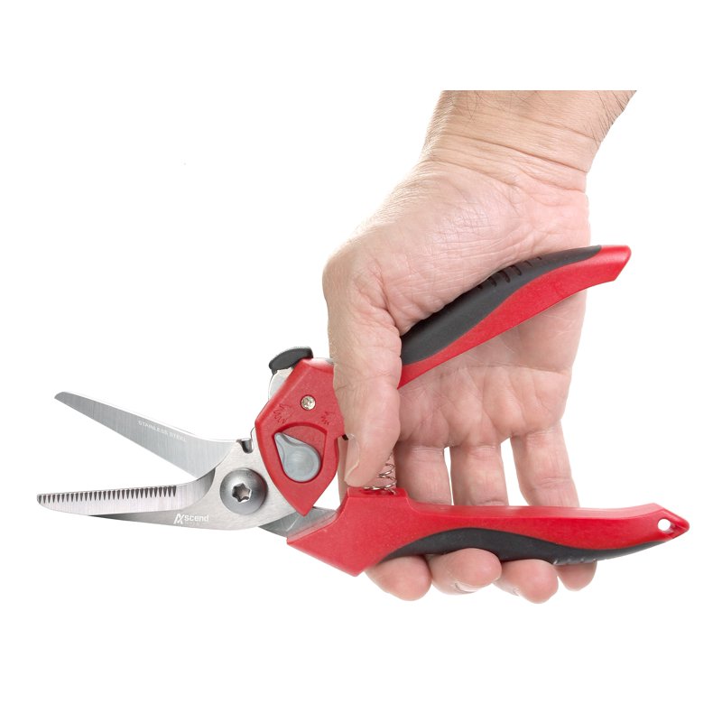 8 Inch Heavy-Duty Offset Multi-Purpose Cutter Shears - Ergonomic Angled Blade for Flooring, Carpet, Rubber, Vinyl, Insulation (8" Cutter)