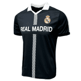 Adult XXL Icon Sports Real Madrid Jersey – Black/White 100% Polyester, Licensed