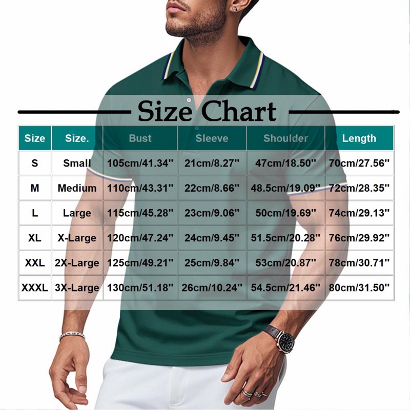 Men's Short Sleeve Button-Down Golf Shirts with Classic Stripe Design