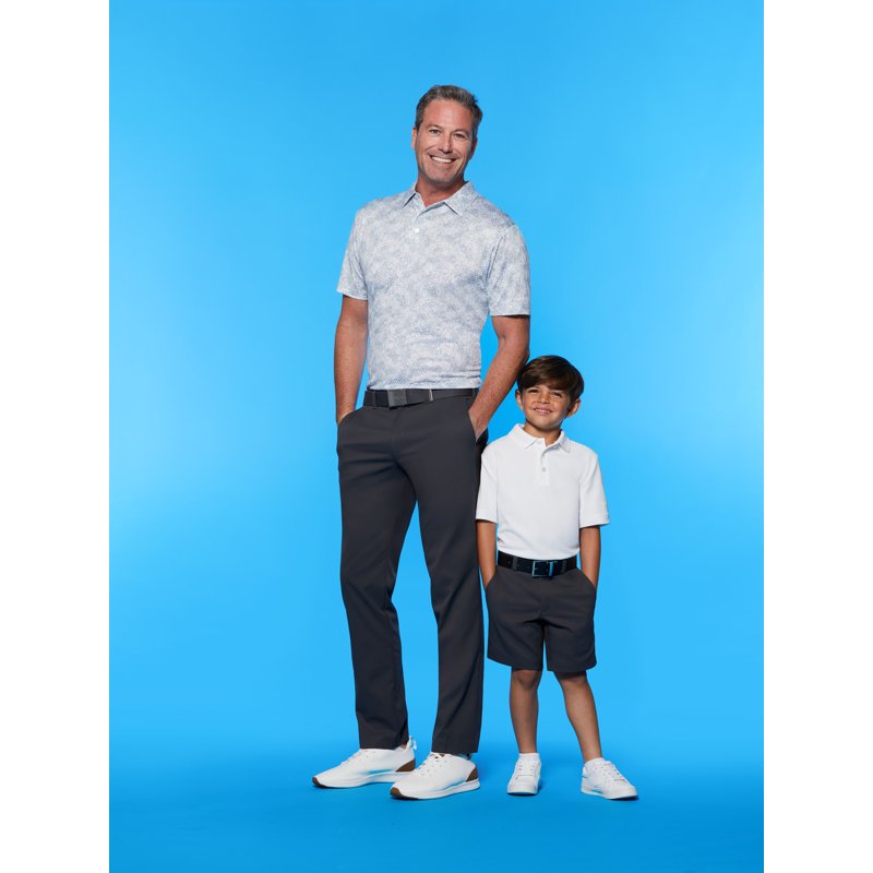 Kids Golf Polo Shirt Short Sleeve Performance Moisture Wicking UV Sun Protection