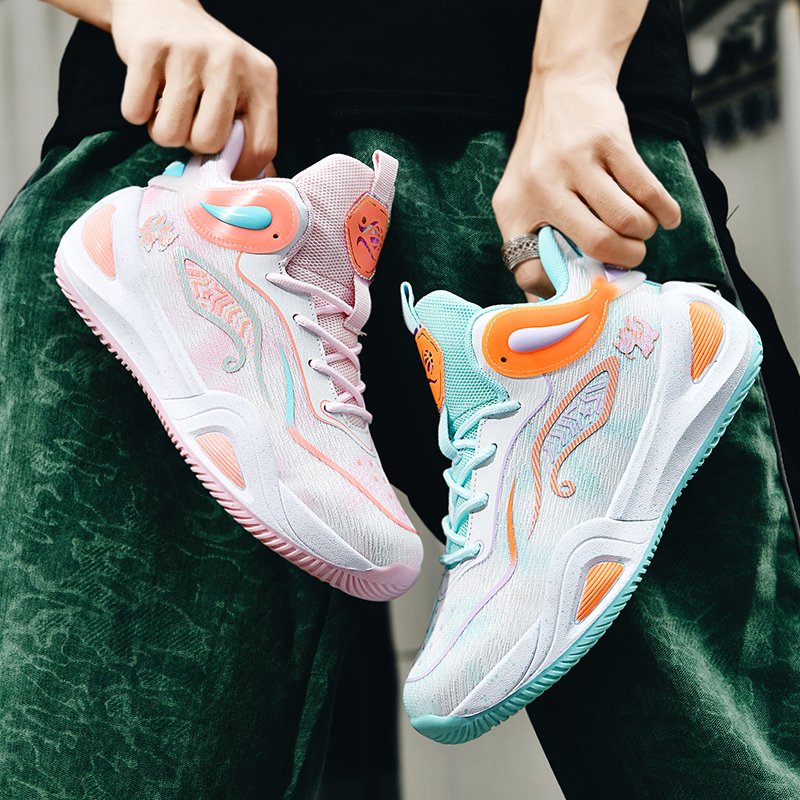 Unisex Basketball Shoes Breathable Lightweight Non-Slip Athletic Sneakers for Outdoor Sports