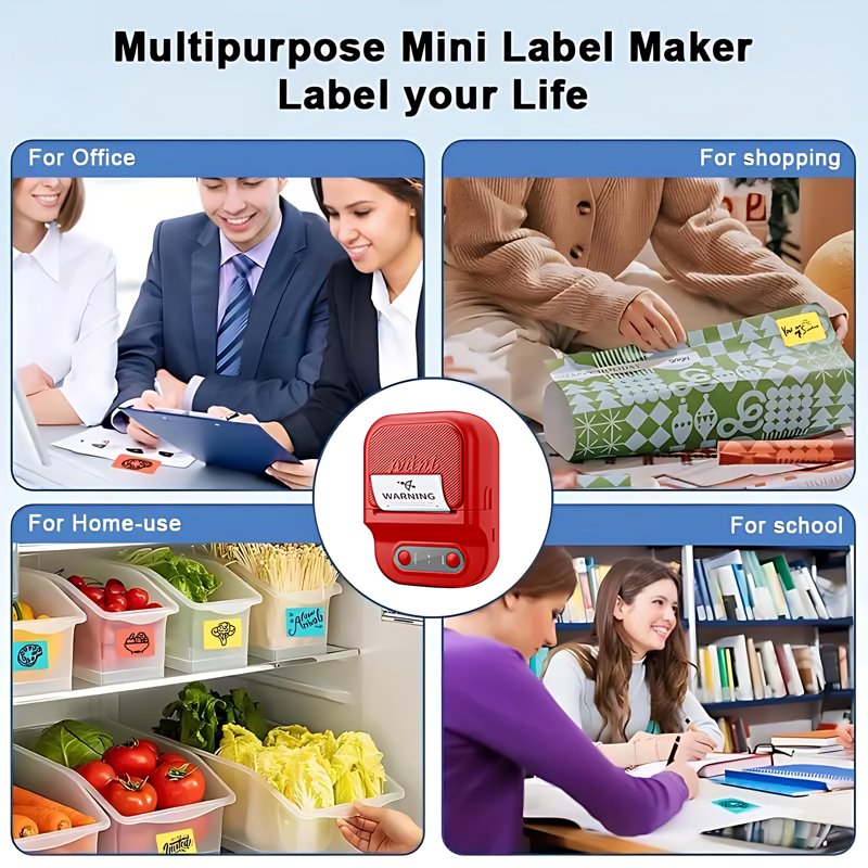 Bluetooth Label Maker with Thermal Printer, Portable Sticker Printer for Home Office School