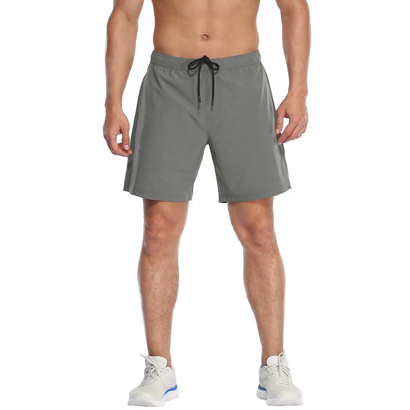 LRD Mens Performance Workout Shorts with Compression Liner 7 inch Inseam