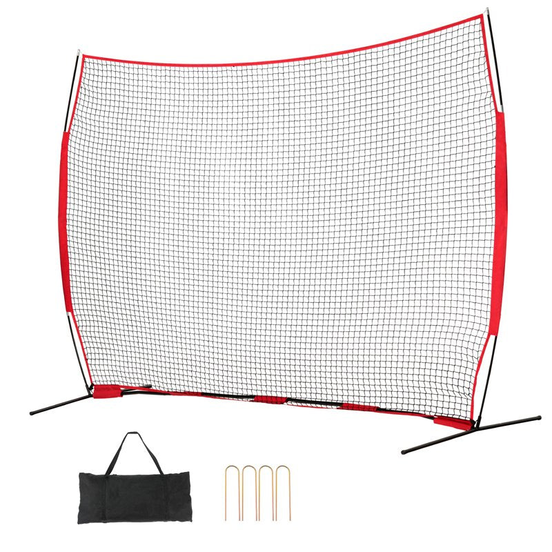Portable Sports Barrier Net 12x9 ft Backstop for Baseball Softball Soccer Lacrosse