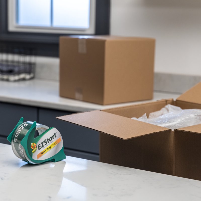 Clear Packing Tape 1.88 in. x 55 yd. - 8 Rolls, Frustration-Free Design