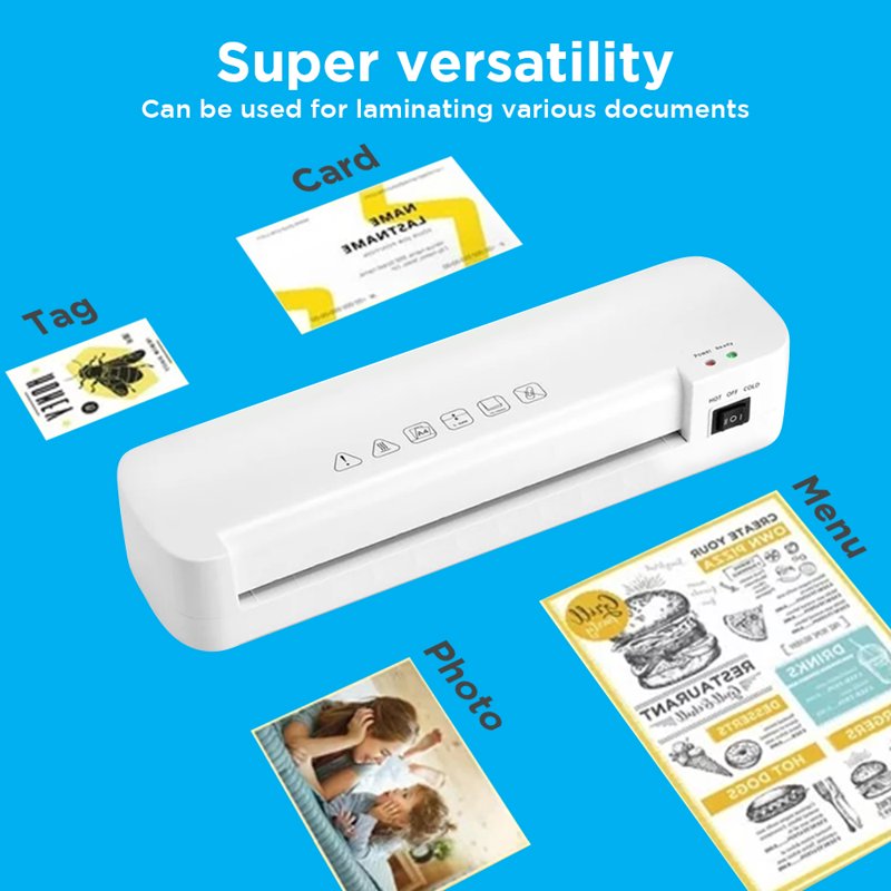 A4 Laminator Machine Hot & Cold Thermal Laminator with Paper Trimmer & Corner Rounder