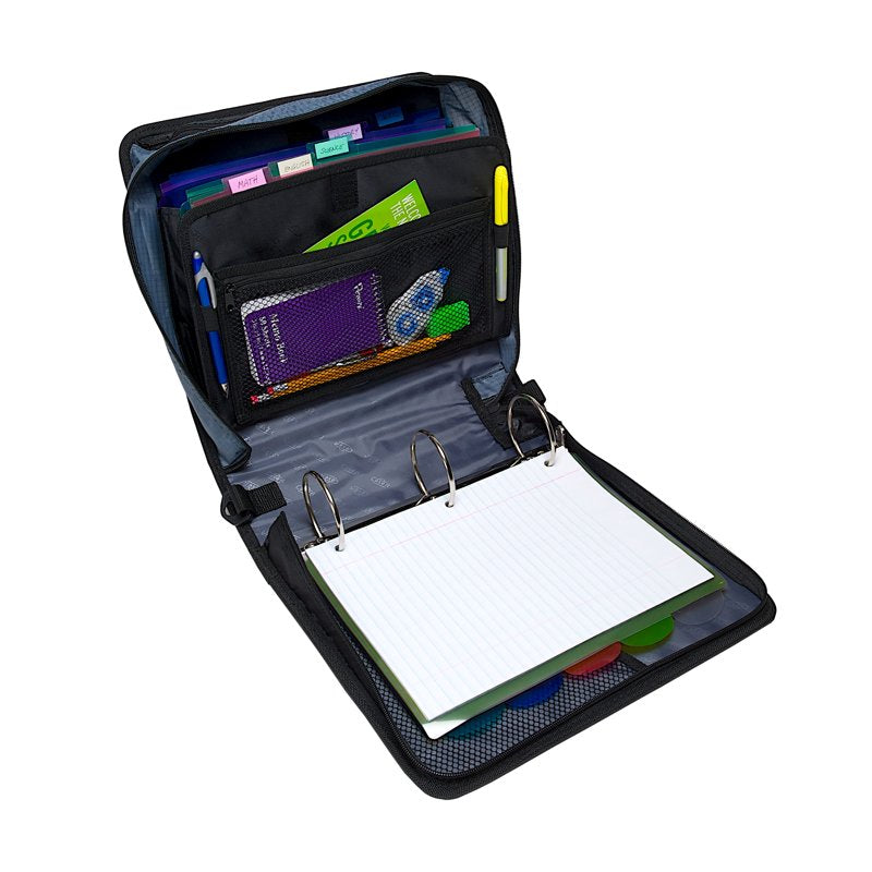 3-Inch Zipper Binder with Handle and Shoulder Strap, Purple, 3-Ring Capacity