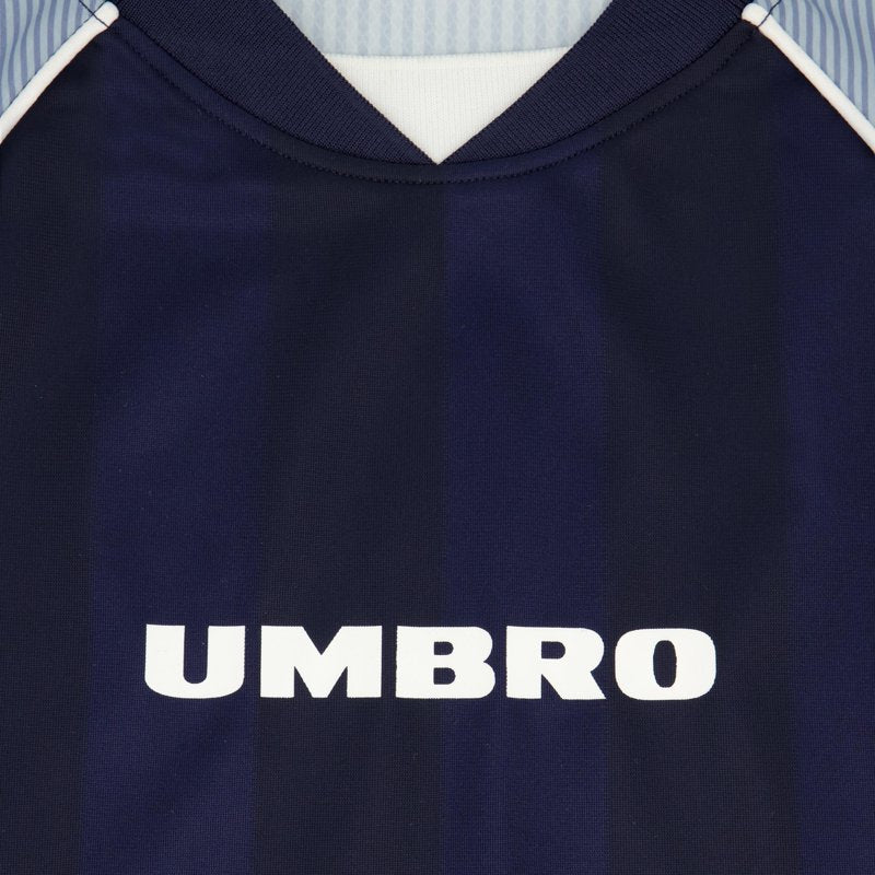 Umbro Men's Retro Panelled Raglan Shirt Baritone Blue / Brilliant White / Blue Fog XL