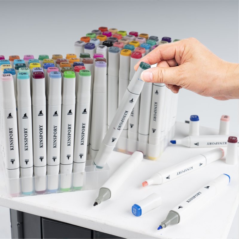 Alcohol Markers Set 80 Pack Double-Head Art & Drawing Pens Portable Case