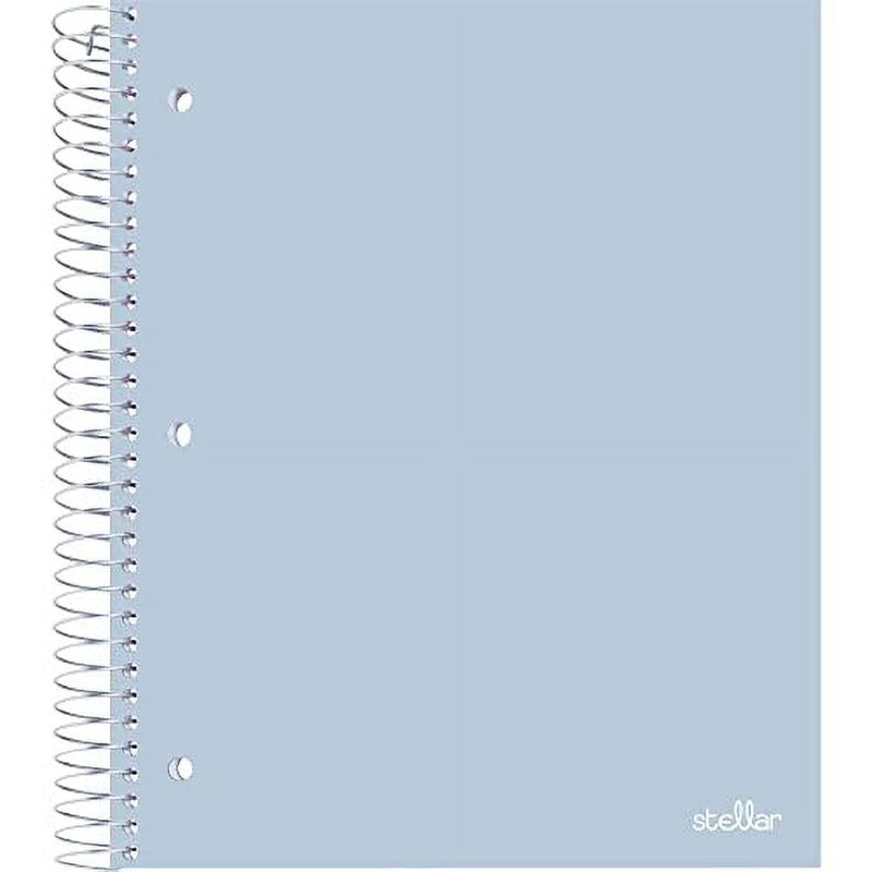 Poly Notebook 8.5 x 11 Inches, 5 Subject College Ruled, 200 Sheets - Baby Blue