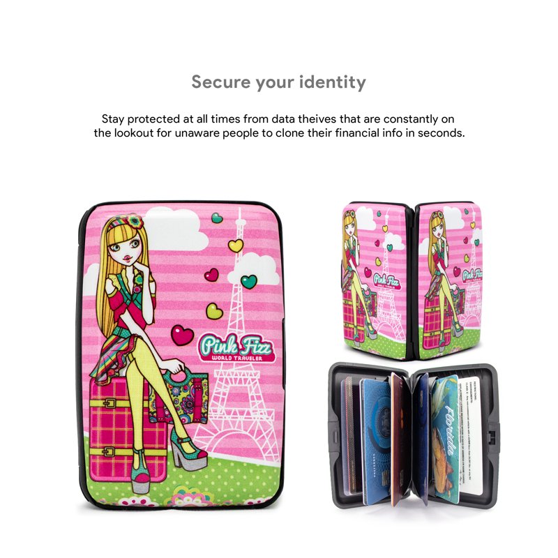 RFID Blocking Wallet for Women - Aluminum Card Holder with 6 Slots