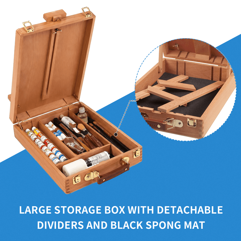 Wooden Tabletop Easel for Painting & Drawing - Portable Art Sketchbox