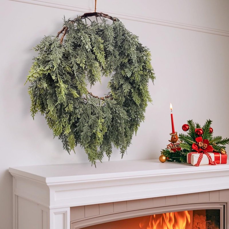 Artificial Christmas Garland for Mantle and Staircase - 5 FT Holiday Decor