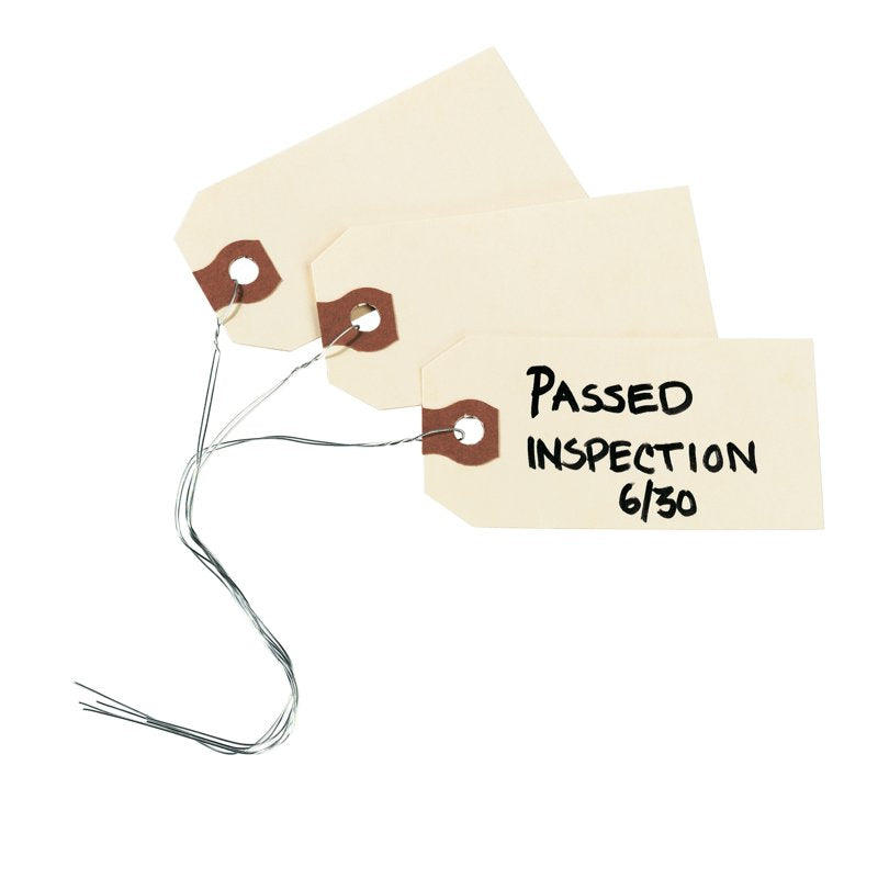 Manila Shipping Tags with Wire - 3-3/4 x 1-7/8 Inches, Pack of 1000