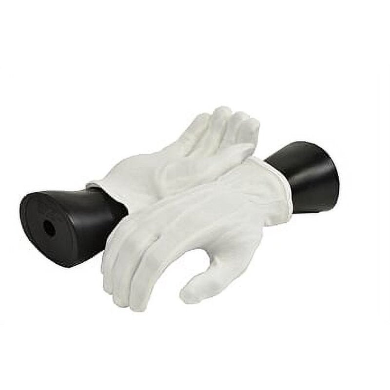 White Cotton Dress Gloves - Unisex Formal & Parade Gloves, Medium