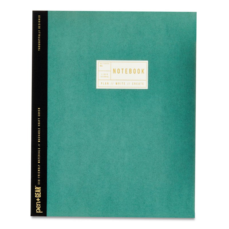 Green Kraft Paper College Ruled Notebook - 8x10 Inches, 160 Pages
