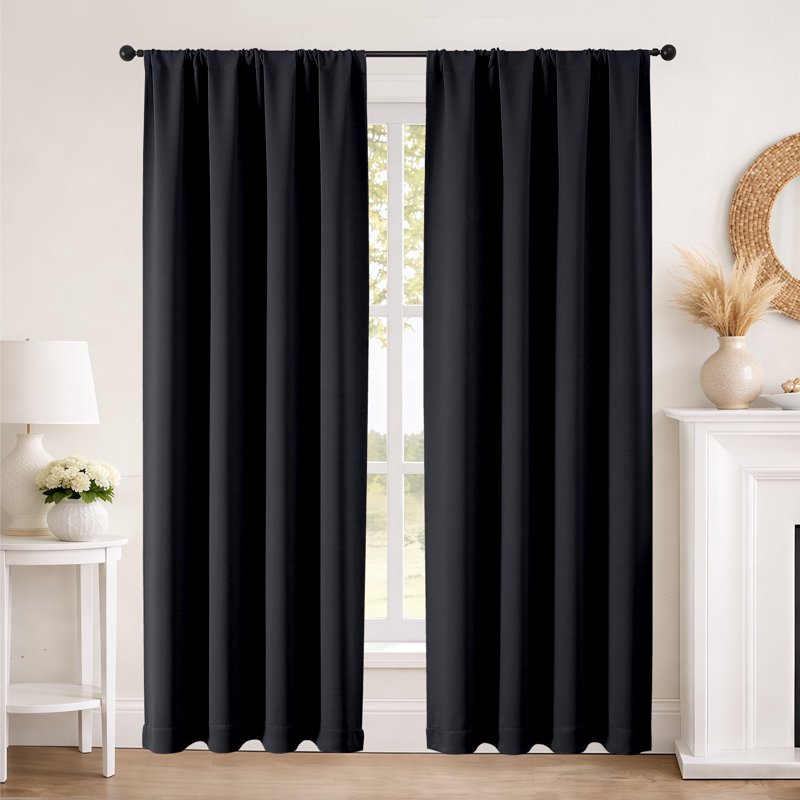 Blackout Curtains 2 Panels - Thermal Insulated Room Darkening Drapes for Bedroom Living Room