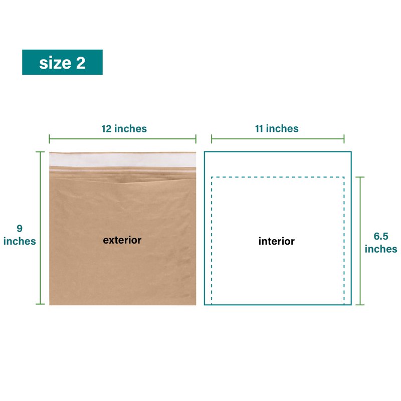 Eco-Friendly Paper Padded Mailers - Size 11x9, 50 Count for Shipping & Packaging