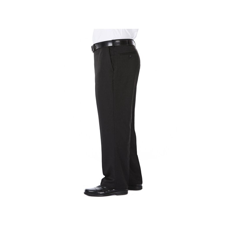 Haggar Big & Tall Cool 18 Pleat Front Pant — Classic Fit, Black / Charcoal, 50X29