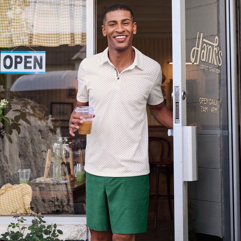 Men's Tech Shorts 9” EverActive - Jockey, Green Symphony, 36