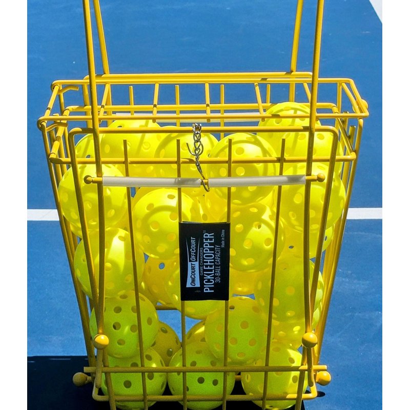 Pickleball Ball Hopper with 30-Ball Capacity - Effortless Pick-up Tool