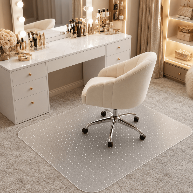PVC Chair Mat for Carpeted Floors 36x48 Inches Thick Sturdy Protector