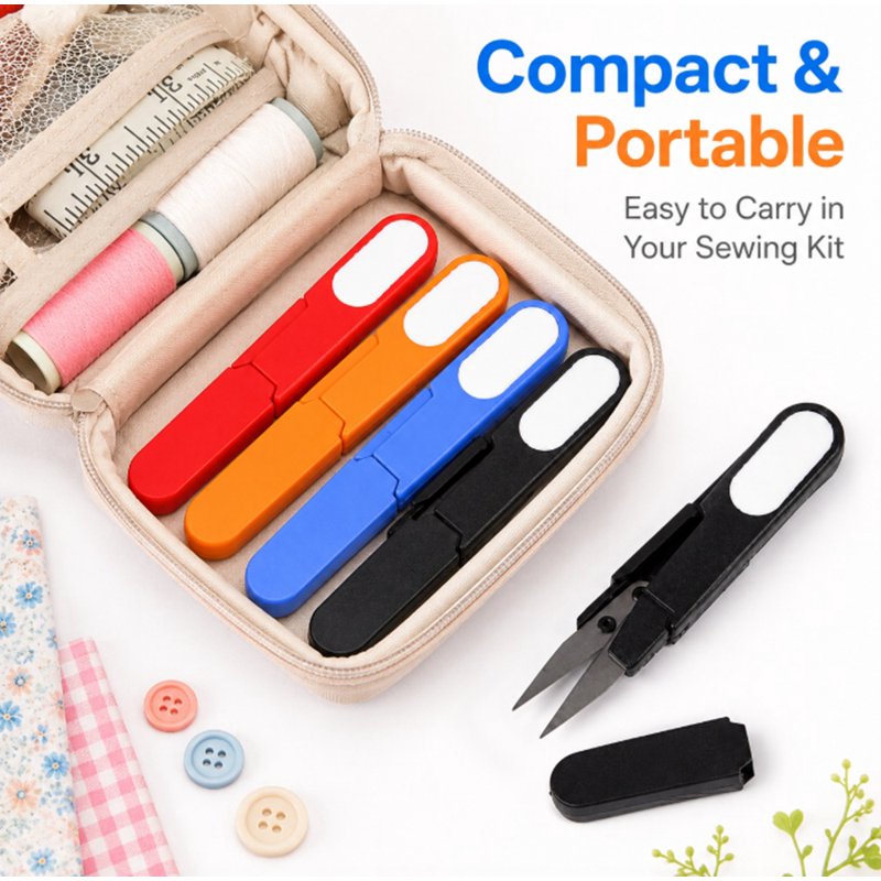 Small Craft Scissors Set with Safety Covers - Yarn, Sewing & Cross Stitch