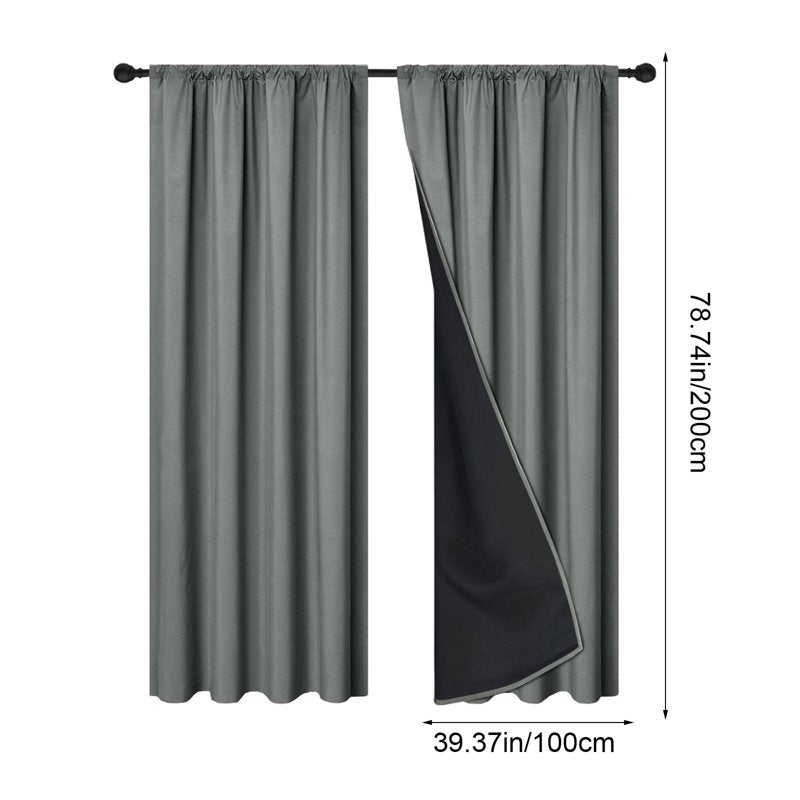 Light-Blocking Thermal Insulating Curtains for Living Room & Bedroom - Multiple Colors
