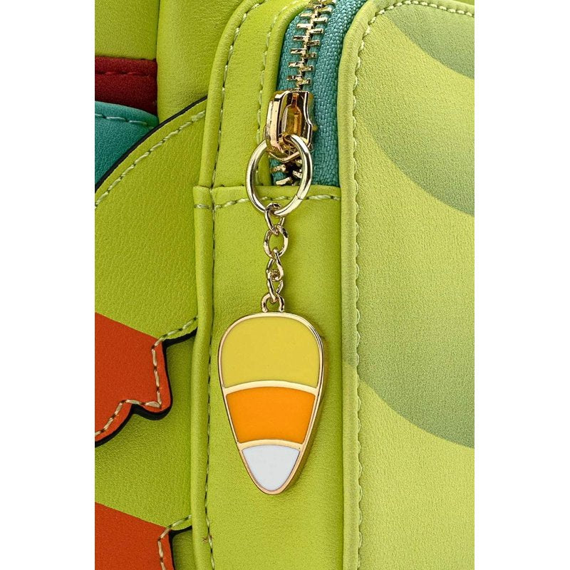 Mini Backpack for Women - The Bugs Life Heimlich Caterpillar Design, Faux Leather, Green