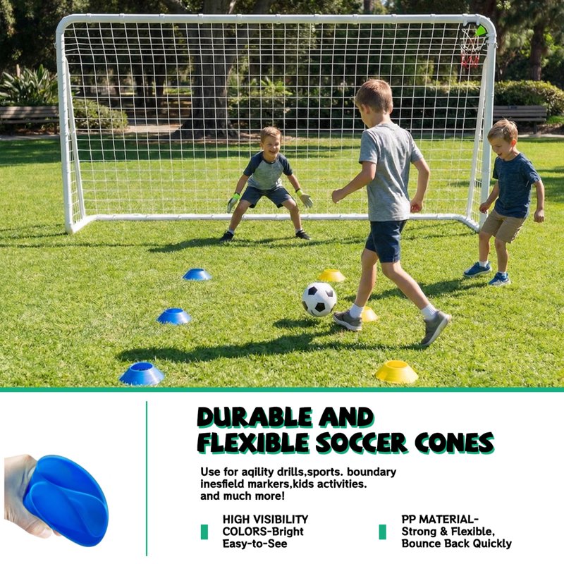 6x12ft Portable Soccer Goals for Backyard – High-Strength Net, Weather-Resistant Steel Frame