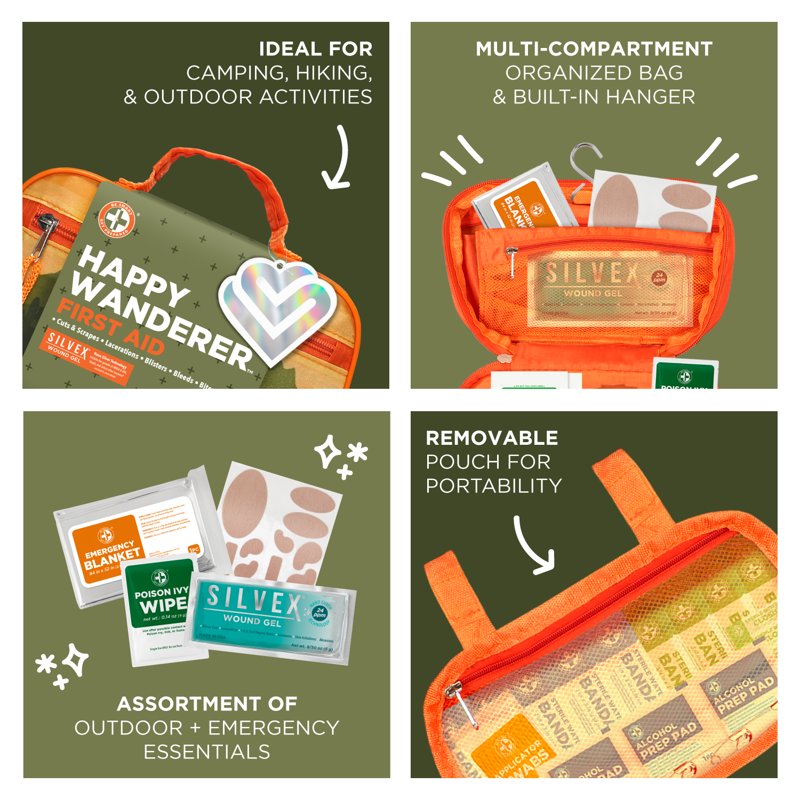 Outdoor First Aid Kit with 134 Pieces for Camping Hiking Travel