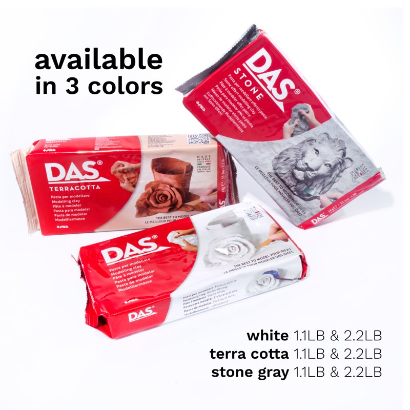 Air Hardening Modeling Clay - White, 1.1 lb Sculpting & Crafting Material