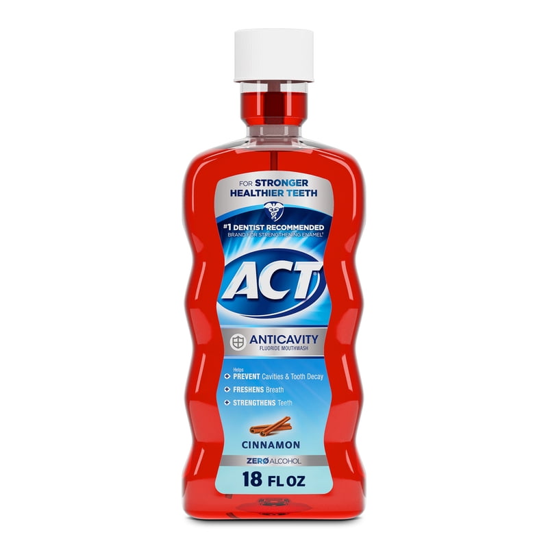 ACT Anticavity Fluoride Mouthwash - Triple Action Cinnamon, 2 Pack, 36 Fl Oz