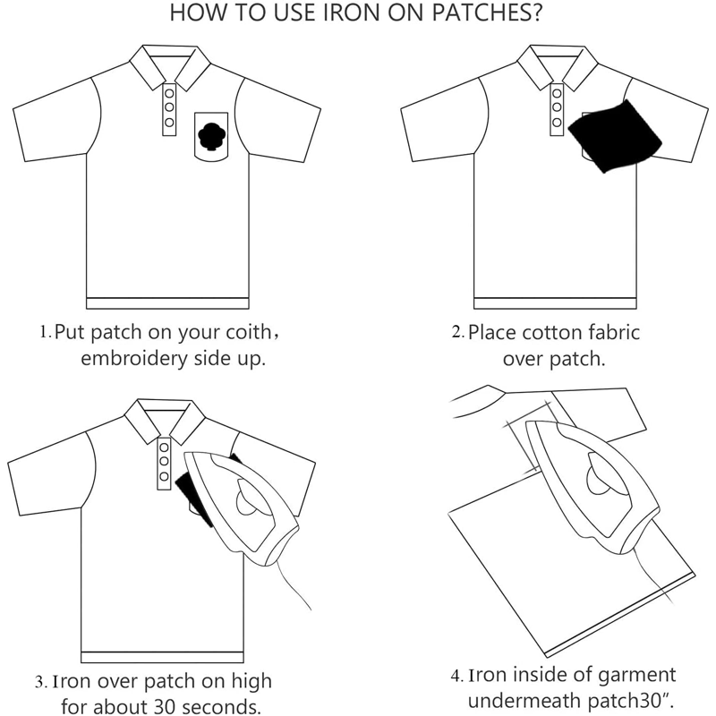 14 Pcs Embroidered Iron-On Patches for Clothing, Hats, Backpacks - DIY Repair & Decoration