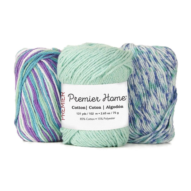 Rainbow Cotton Yarn - Multi-Color Blended Cotton & Polyester for Crafting