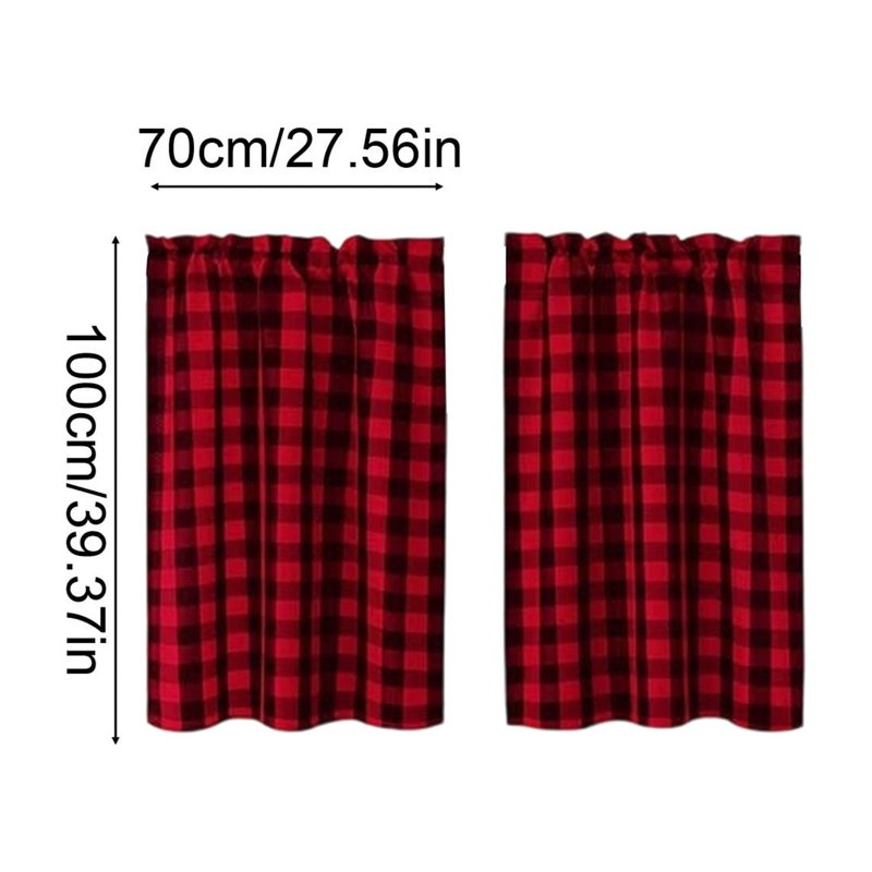 Nylon Cafe Curtains 2 Panels Light Filtering Heat Insulating Window Coverings