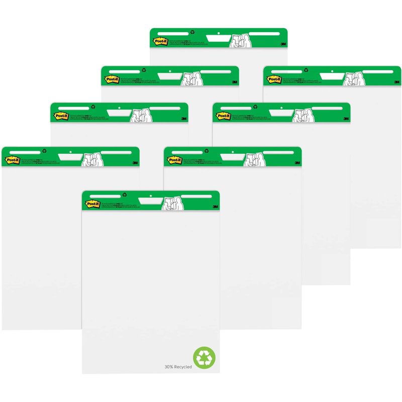 Post-it Super Sticky Easel Pads for Presentations and Brainstorming, 25x30 Inches, 8 Pads