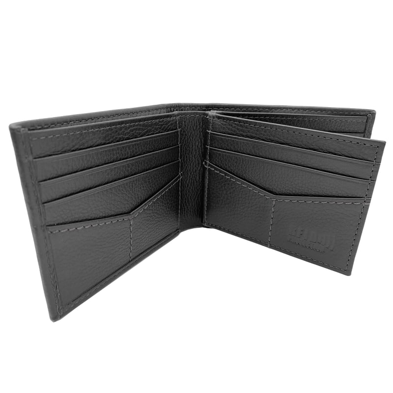 Genuine Leather Bifold Wallet for Men with RFID Protection - Black