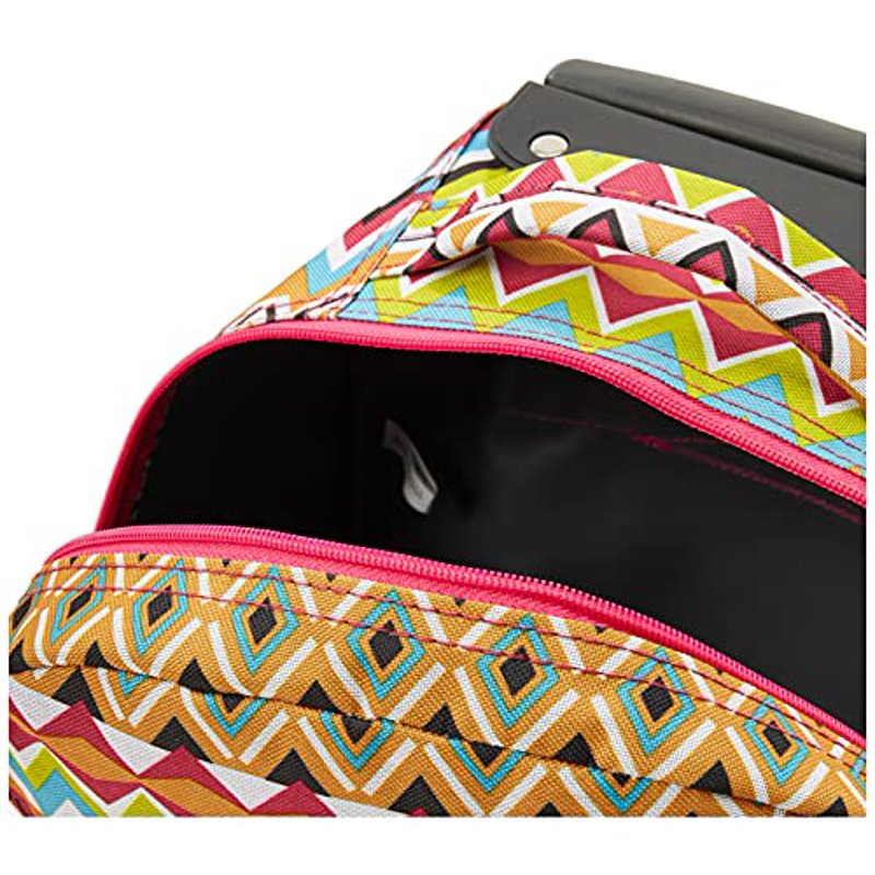 Unisex Rolling Backpack with Wheels and Multiple Pockets - 17 Inch