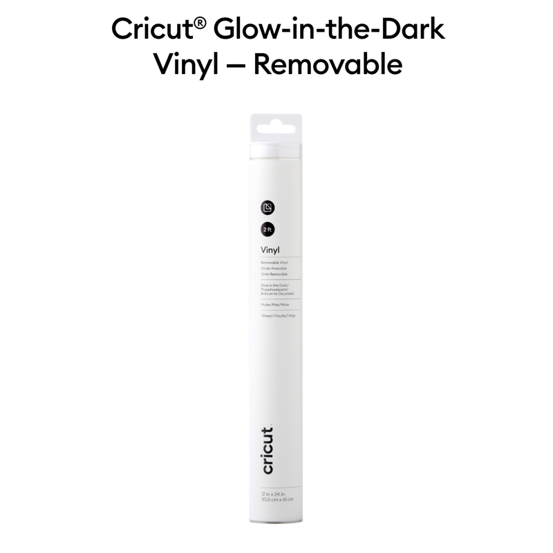Glow-in-the-Dark Vinyl Removable 12x24 Inch for Cricut Cutting Machines